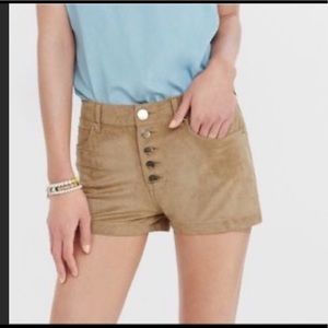 Express brown high rise shorts, size 2